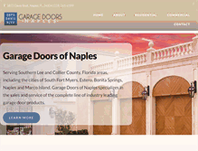 Tablet Screenshot of garagedoorsofnaples.com